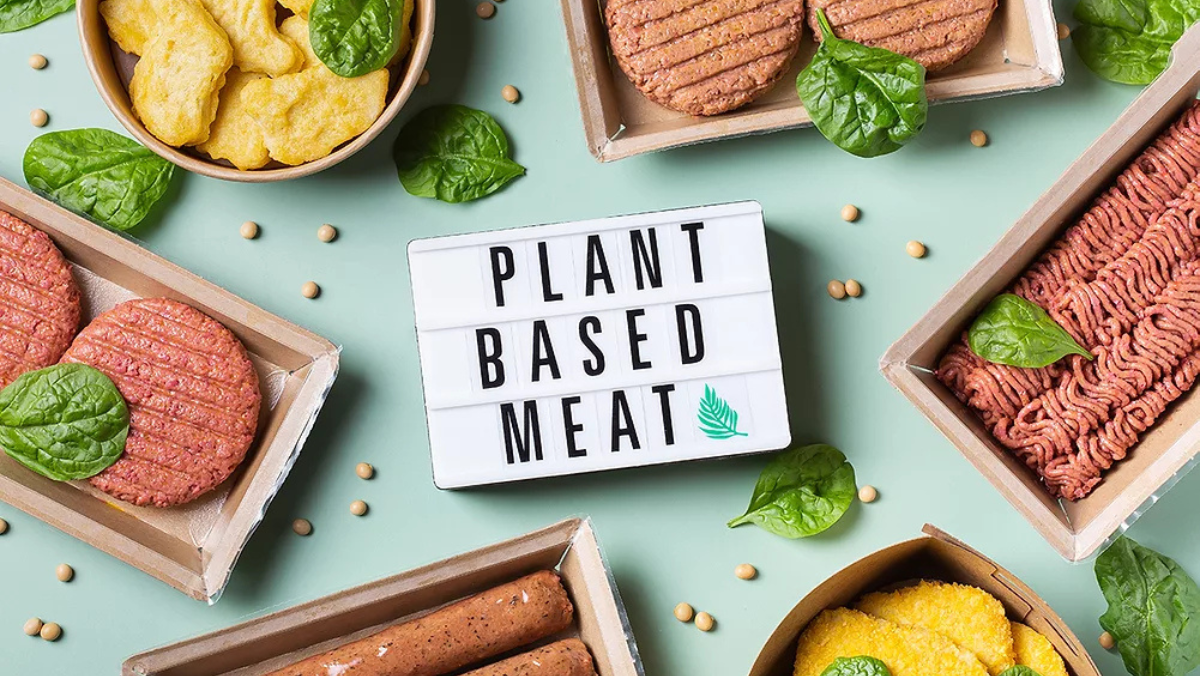 Plant-based meat products highlighting sustainable protein innovation