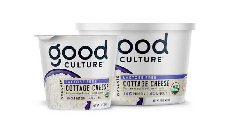 Good Culture cottage cheese tubs showcasing high-protein, lactose-free cultured dairy