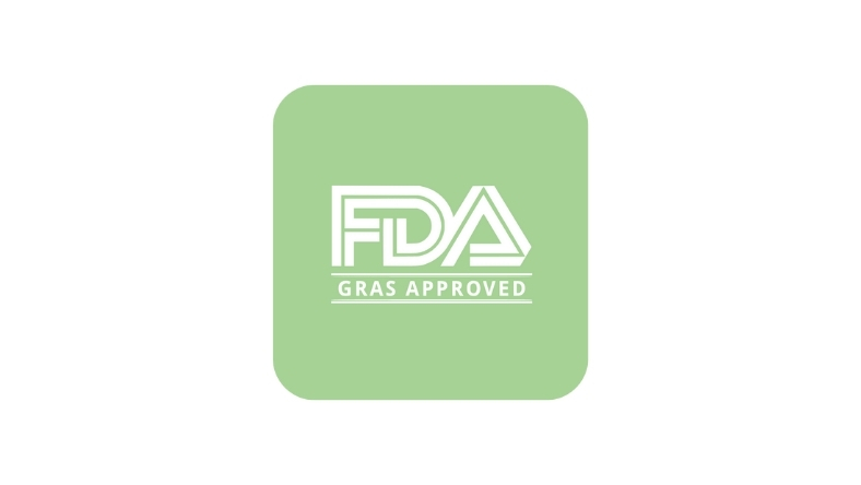 FDA GRAS Approved logo on green background