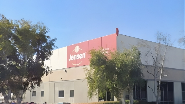 Jensen company building with logo signage